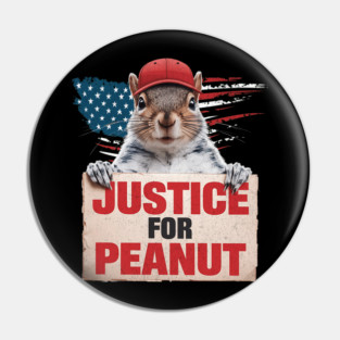 Justice For Peanut The Squirrel Tee - Peanut Squirrel Pin