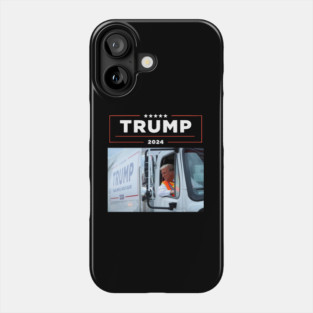 Garbage For Trump Donald Trump Rides In Garbage Truck Phone Case