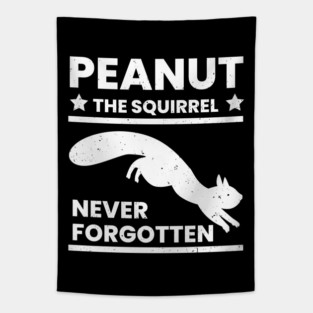 Tribute to Peanut the Beloved Squirrel Mascot Tapestry