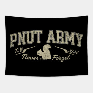 Peanut the Squirrel Never Forget PNut Tapestry