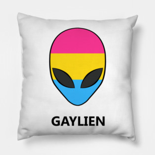 Gaylien Pansexuality LGBT Pride Alien Pillow