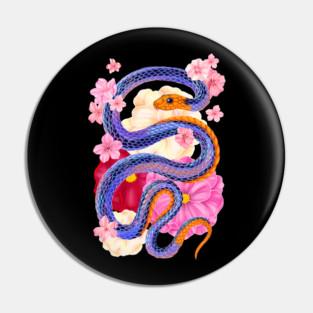 Year of the Snake: Blue Coral Pin