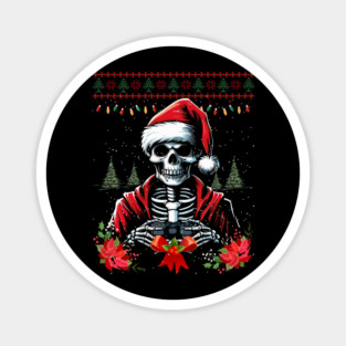 Christmas Skeleton Gamer Magnet