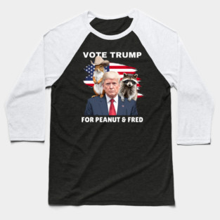 Vote Trump For Peanut and Fred Baseball T-Shirt