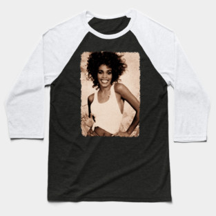 Whitney Houston 80s 90s // Vintage Retro Style Baseball T-Shirt