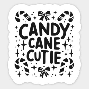 Candy Cane Cutie Sticker