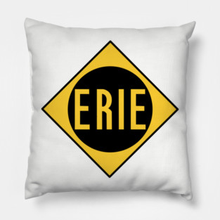 Vintage Erie Railroad Logo Pillow