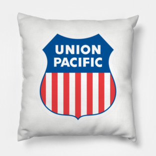 Vintage Union Pacific Railroad Logo Pillow