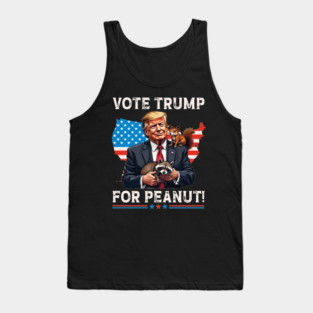 Vote Trump For Peanut The Squirrel funny Trump Squirrel Owners Tank Top