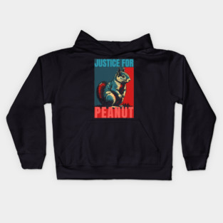 Justice For Peanut, Peanut The Squirrel Kids Hoodie