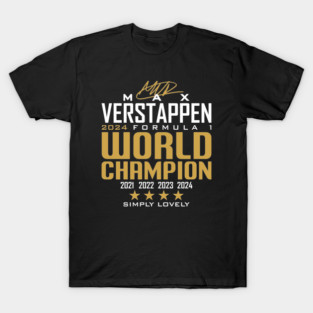 4x World Champion - Max Verstappen T-Shirt