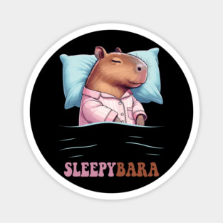 Capybara Sleepybara Rodent Magnet