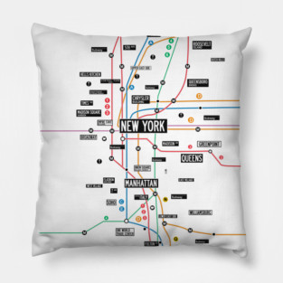 New York city NYC subway Pillow