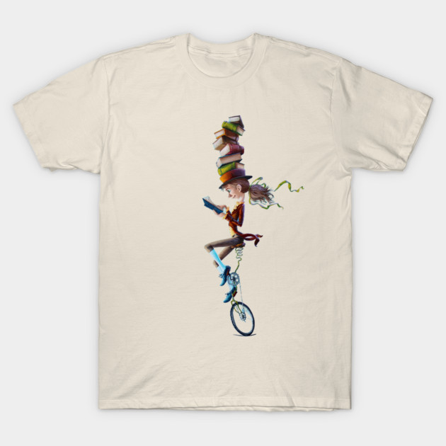 Heading Home from the Library T-Shirt by GabrielLehmanArt