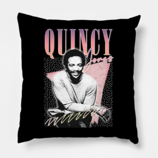 Quincy Jones - 80s Aesthetic Fan Design Pillow