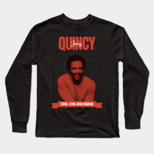 Quincy Jones / Retro Style Long Sleeve T-Shirt