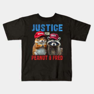 Justice For Peanut The Squirrel And Fred the Raccon Kids T-Shirt