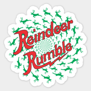Maggie's Reindeer Rumble (many reindeer variant) Sticker