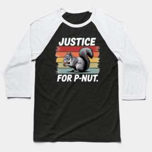 JUSTICE FOR P-NUT | PEANUT THE SQUIRREL Baseball T-Shirt