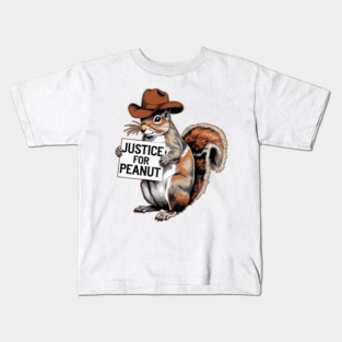 peanut the squirrel / justice for peanut Kids T-Shirt