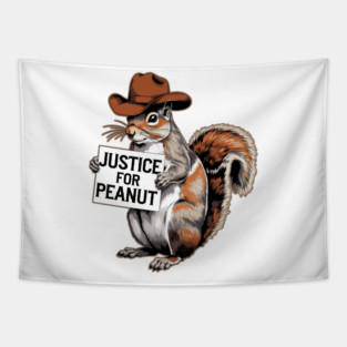 peanut the squirrel / justice for peanut Tapestry