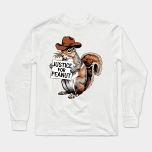 peanut the squirrel / justice for peanut Long Sleeve T-Shirt