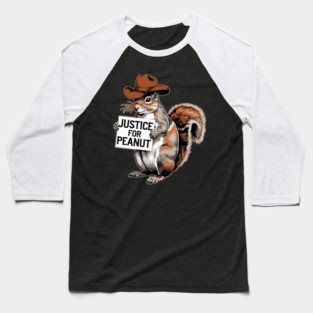 peanut the squirrel / justice for peanut Baseball T-Shirt