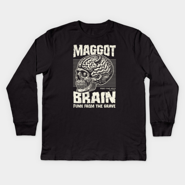 MAGGOT BRAIN Kids Long Sleeve T-Shirt by artslaves