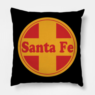 Vintage Santa Fe Railroad Logo Pillow