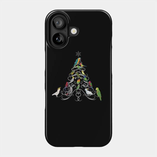 Parrot Christmas Tree - Multi-species - Flock Phone Case by Einstein Parrot