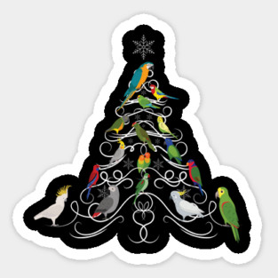 Parrot Christmas Tree - Multi-species - Flock Magnet