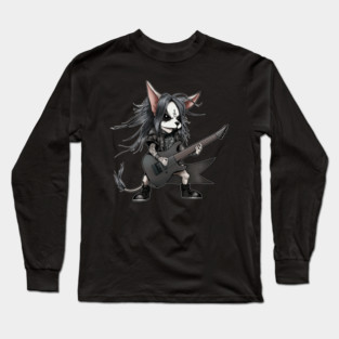 Black Metal Guitarist Long Sleeve T-Shirt