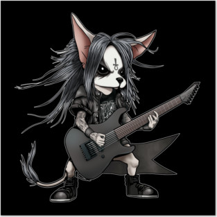 Black Metal Guitarist Posters and Art