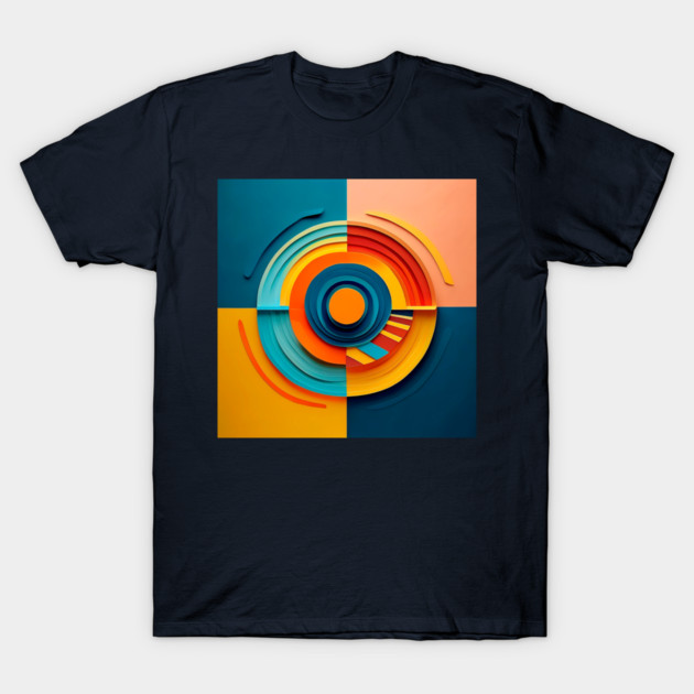 Abstract Circular Design T-Shirt by Teresa Maia