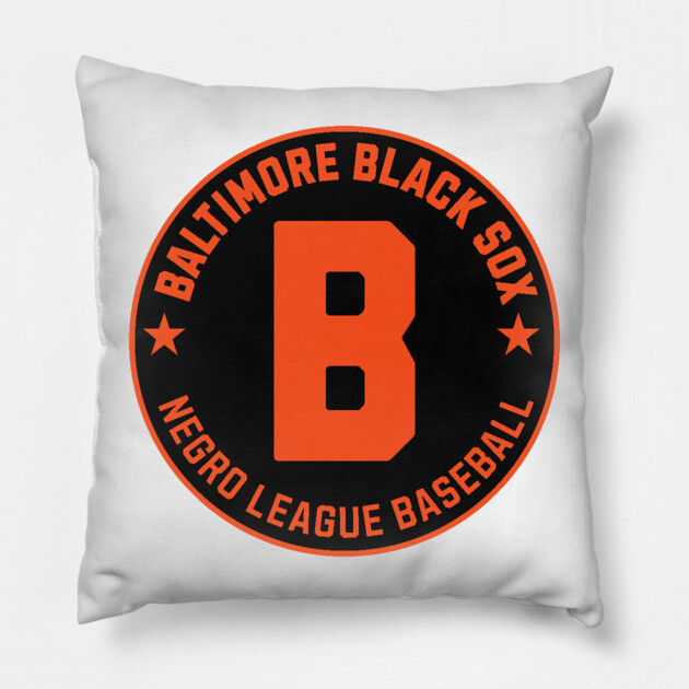 Baltimore Black Sox Negro League Baseball Tribute Pillow by UrbanLifeApparel