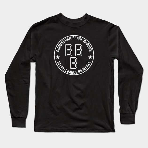 Birmingham Black Barons - Tribute Clean BG Long Sleeve T-Shirt by UrbanLifeApparel
