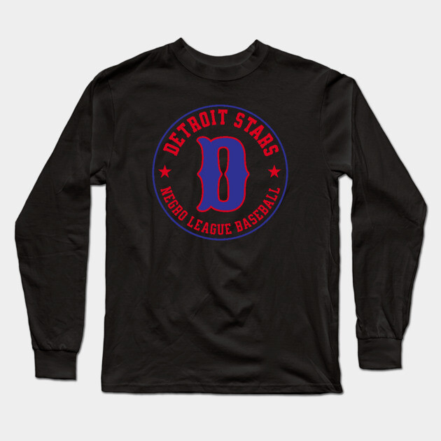 The Detroit Stars Negro League Baseball - Tribute Big D Long Sleeve T-Shirt by UrbanLifeApparel