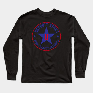 The Detroit Stars Negro League Baseball - Tribute - Blue Star Long Sleeve T-Shirt