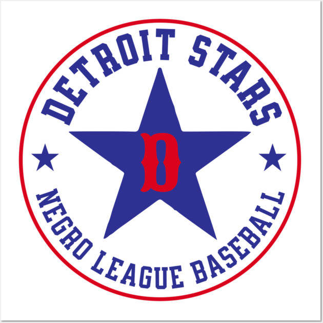 The Detroit Stars Negro League Baseball - Tribute - Blue Star Wall Art by UrbanLifeApparel