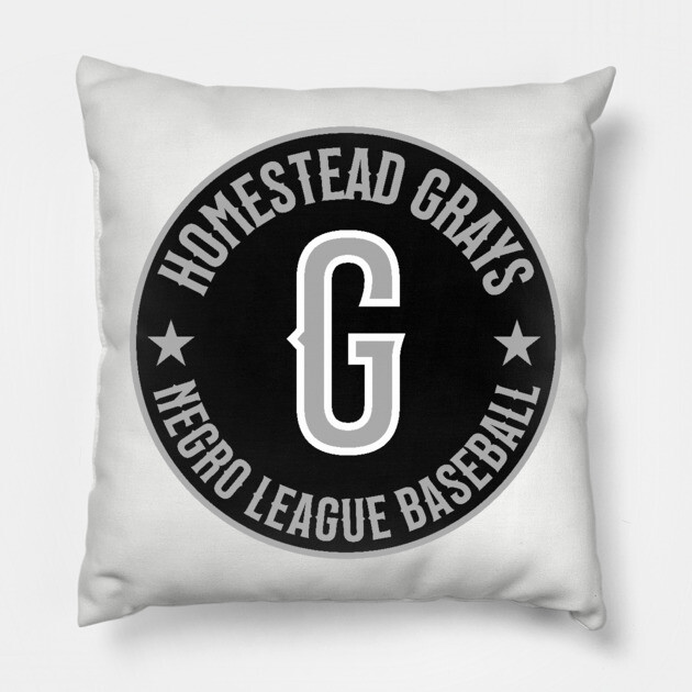 Homestead Grays Negro League Baseball - Tribute - BLK Pillow by UrbanLifeApparel