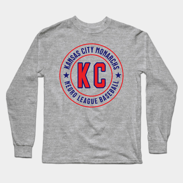 Kansas City Monarchs Negro League Baseball - Tribute - Reverse Long Sleeve T-Shirt by UrbanLifeApparel