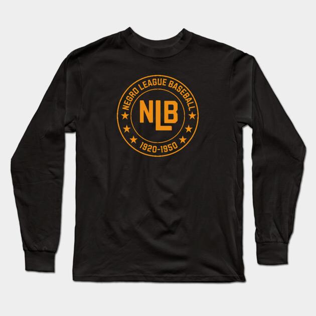 NLB - Negro League Baseball - Tribute - Gold Long Sleeve T-Shirt by UrbanLifeApparel
