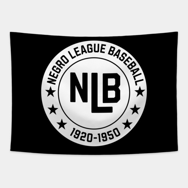 NLB - Negro League Baseball - Tribute - Blk on Wht Tapestry by UrbanLifeApparel