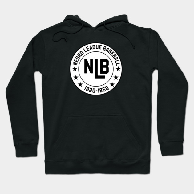 NLB - Negro League Baseball - Tribute - Blk on Wht Hoodie by UrbanLifeApparel
