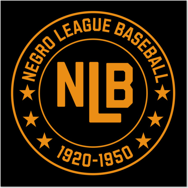 NLB - Negro League Baseball - Tribute - Gold/Blk Wall Art by UrbanLifeApparel