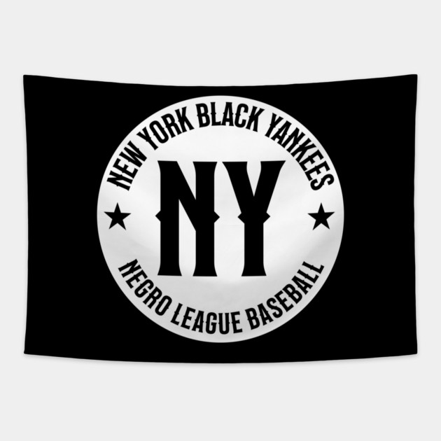 New York Black Yankees - Negro League Baseball - Tribute Blk/Wht Tapestry by UrbanLifeApparel