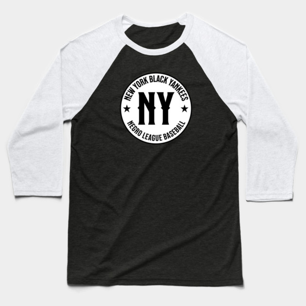 New York Black Yankees - Negro League Baseball - Tribute Blk/Wht Baseball T-Shirt by UrbanLifeApparel