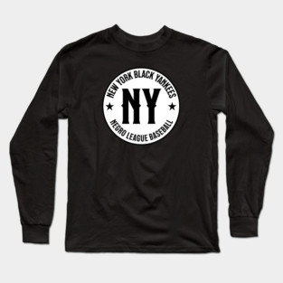 New York Black Yankees - Negro League Baseball - Tribute Blk/Wht Long Sleeve T-Shirt