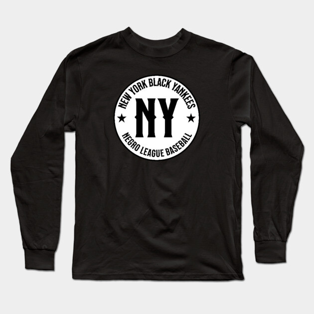 New York Black Yankees - Negro League Baseball - Tribute Blk/Wht Long Sleeve T-Shirt by UrbanLifeApparel
