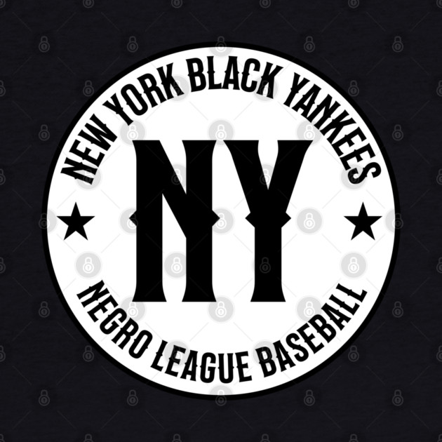 New York Black Yankees - Negro League Baseball - Tribute Blk/Wht by UrbanLifeApparel